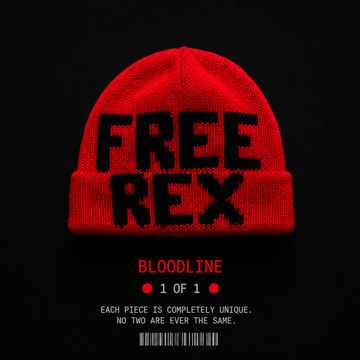 BLOODLINE 1 of 1 Handmade Knit Beanie