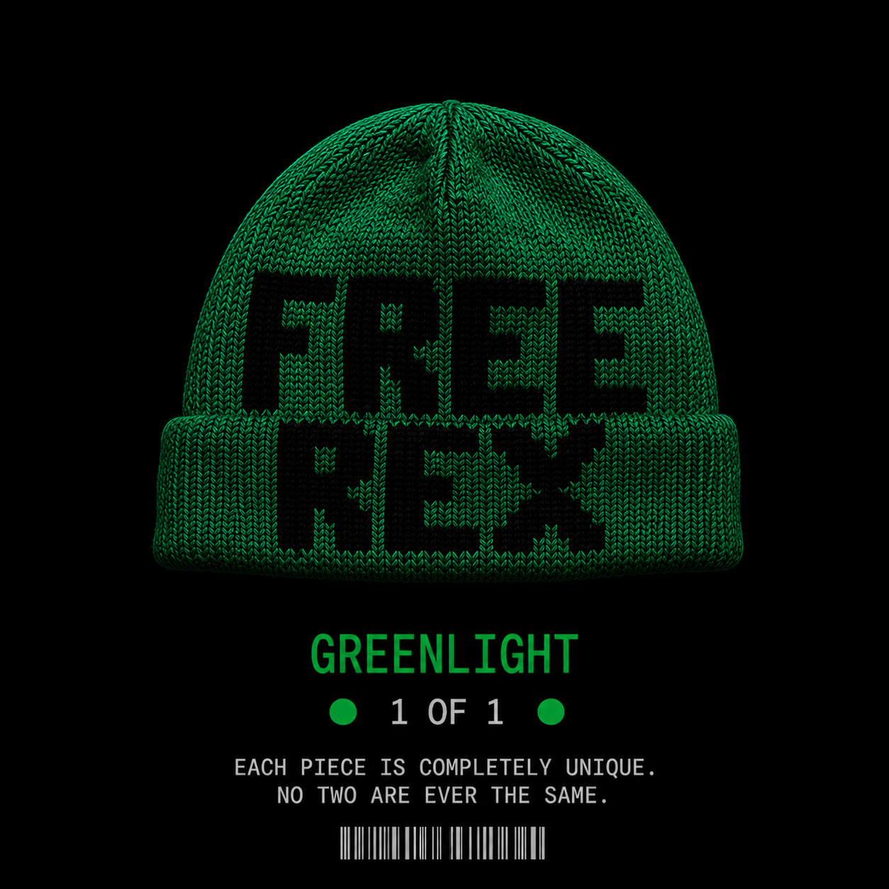 FREE REX® “GREENLIGHT” Handmade Knit Beanie