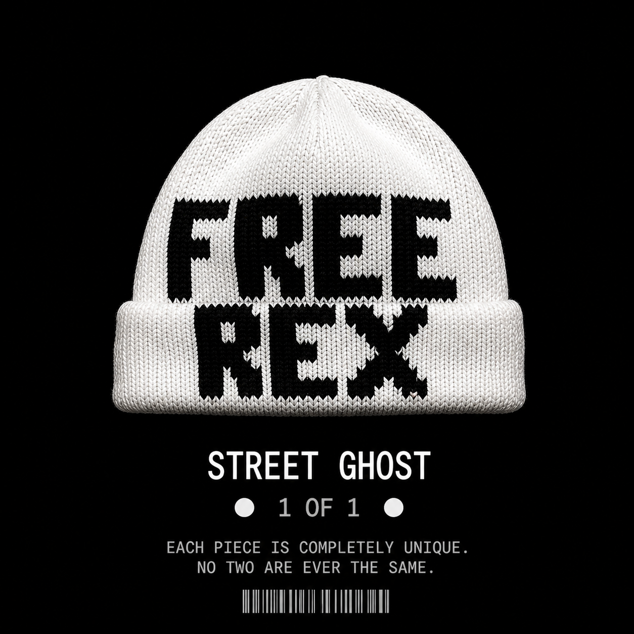 FREE REX® “STREET GHOST” Handmade Knit Beanie